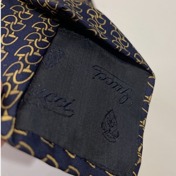 Authentic GUCCI Vintage Gucci Silk Tie horse bit - Picture 3 of 4